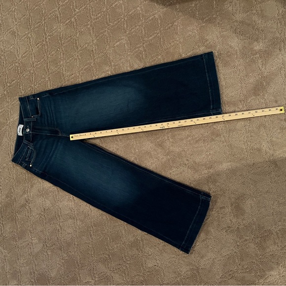 PAIGE Deep Blue Wide Leg Jeans. - Picture 10 of 11